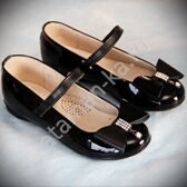 Туфли для девочки Батичелли, черные, натуральный лак