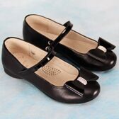 Туфли для девочки Батичелли черные, из натуральной кожи