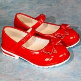 Туфли для девочки Капитошка, красные