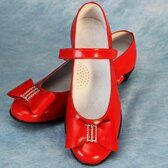 Туфли для девочки Батичелли из натуральной кожи, красные