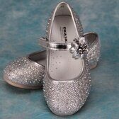 Туфли для девочки Сказка, серебро